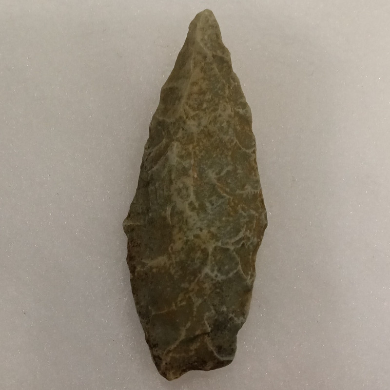 Medieval Stone Arrowhead Point, Green - Bow Hunting Archery Arrowhead