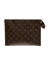 LOUIS VUITTON Pouch Toilet 26 Monogram Canvas BRW PVC BRW From Japan