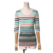 Missoni Vintage knit Size 46 Short-sleeved knit sweater Made in Italy Brande...