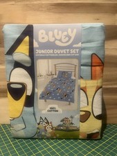 Bluey Junior Duvet Set- Toddler, Junior & Cot Bed 100% Cotton Reversible Print 