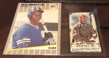 Ken Griffey JR 2-Card lot 1989 Fleer R.C. #548 2010 Allen Ginter Mini #212 Clean