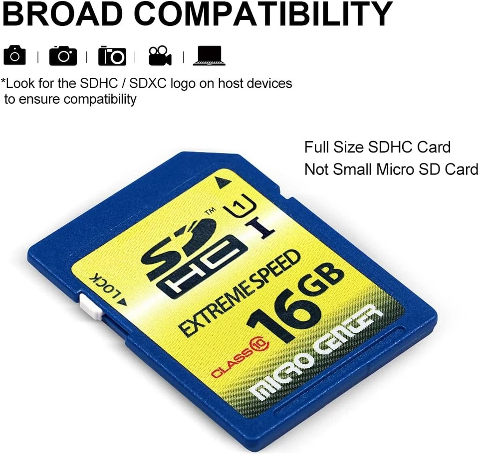INLAND 16GB Class 10 SDHC/SDXC U1 Flash Memory x 5, Multicolor, Yellow - Image 4 of 4