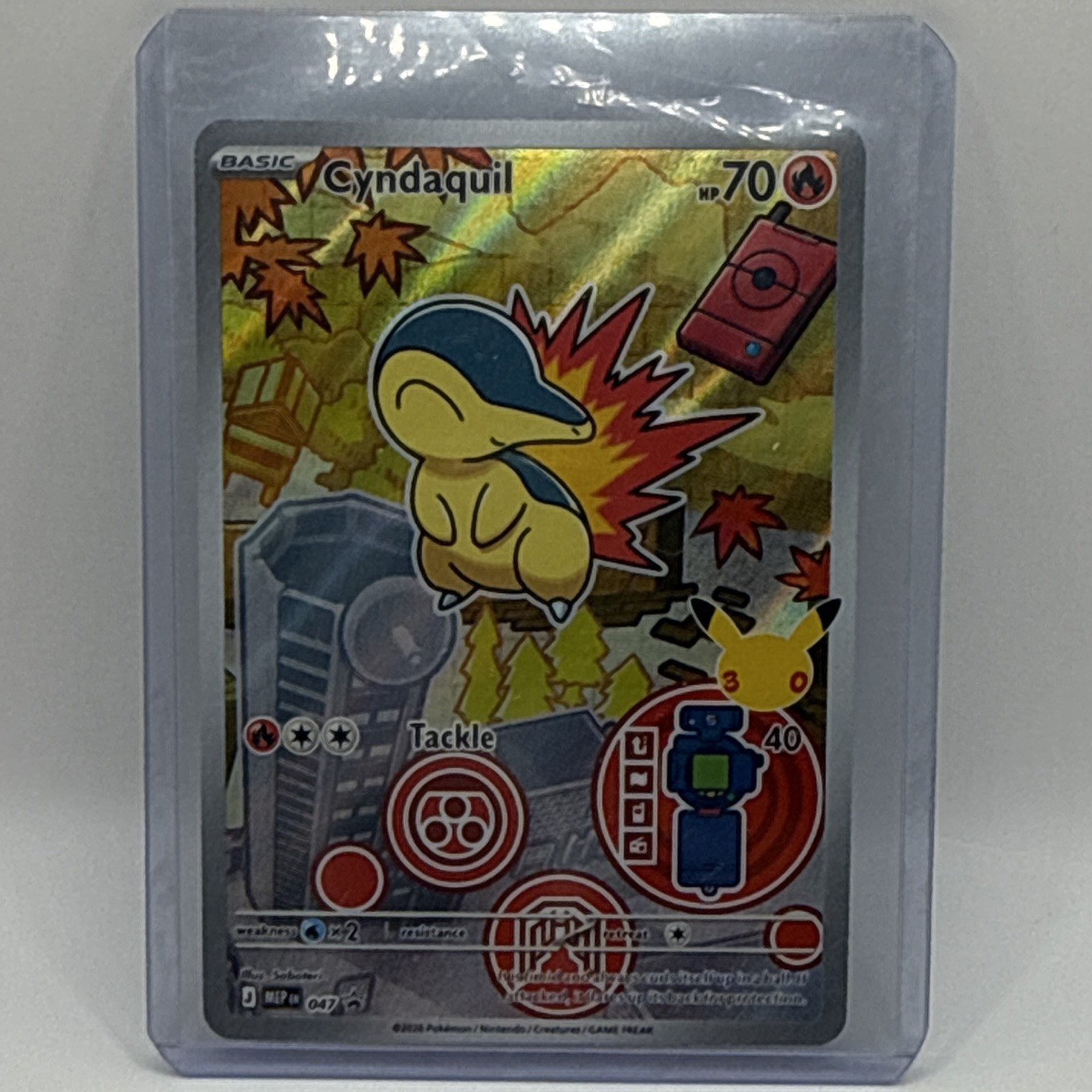 Nintendo Cyndaquil 155/165 Pokemon Card 151 Promo Holo English 2023 70HP