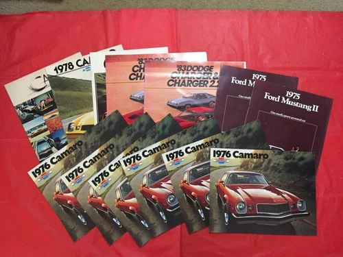 LOT 13---1975-1983 CHEVROLET FORD DODGE "CAMARO MUSTANG CHARGER" Car Brochures