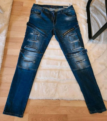 Cipo & Baxx Herren Jeans Blau W36 L34 Denim Gerades Bein Five-Pocket CD555
