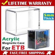 Premium Acrylic Display Case Magnetic Lid For Pok�mon Booster Box Elite Trainer