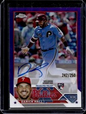2023 Topps Chrome Darick Hall Rookie Auto RC Purple Refractor #/250 Phillies