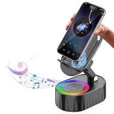 5-in-1 Wireless Induction Bluetooth Speaker Phone Holder RGB Light Rechargeable
