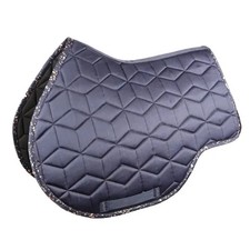 Image of Hy Equestrian Elevate Allure Saddle Pad - Navy/Rose Gold