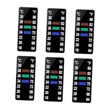 6 PCS Aquarium Thermometer Strips, Fish Tank Thermometer 1.58" x 0.67"