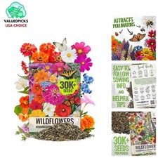 GMO-Free 2oz Wildflower Seed Mix with 23 Varieties for Pollinator Gardens 143.92 per gallon