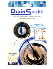 Evriholder Drain Snake Bathroom Showers Tubs No Chemicals Needed Black NEW