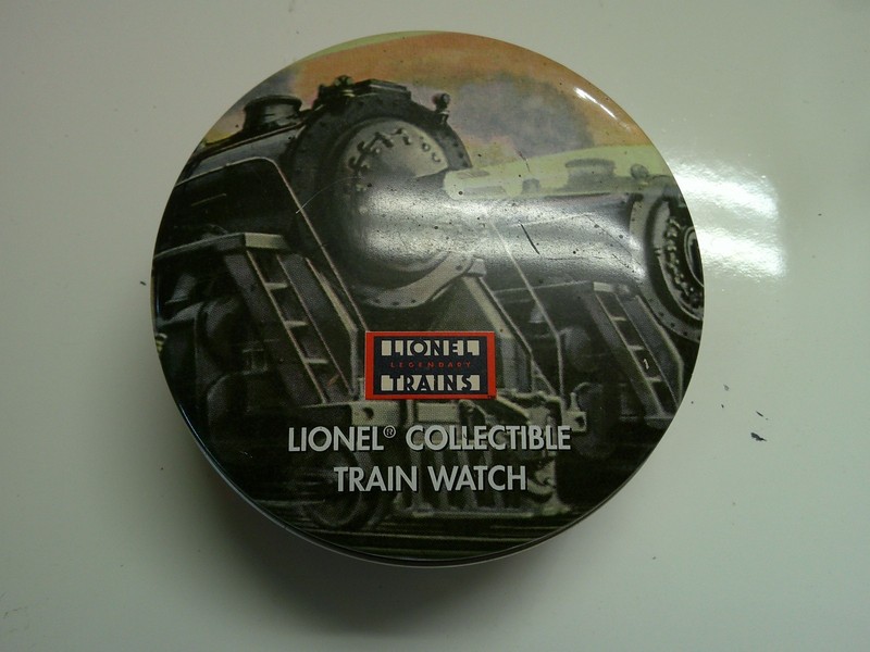 Lionel collectible watch in tin can