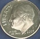 2003 S Roosevelt 90% Silver Dime Proof (MS) **Free Shipping**