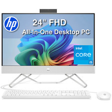 Image of HP All-in-One 24" i5-1235U 8GB RAM 512GB SSD White Windows 11 PC 24-cb1002na