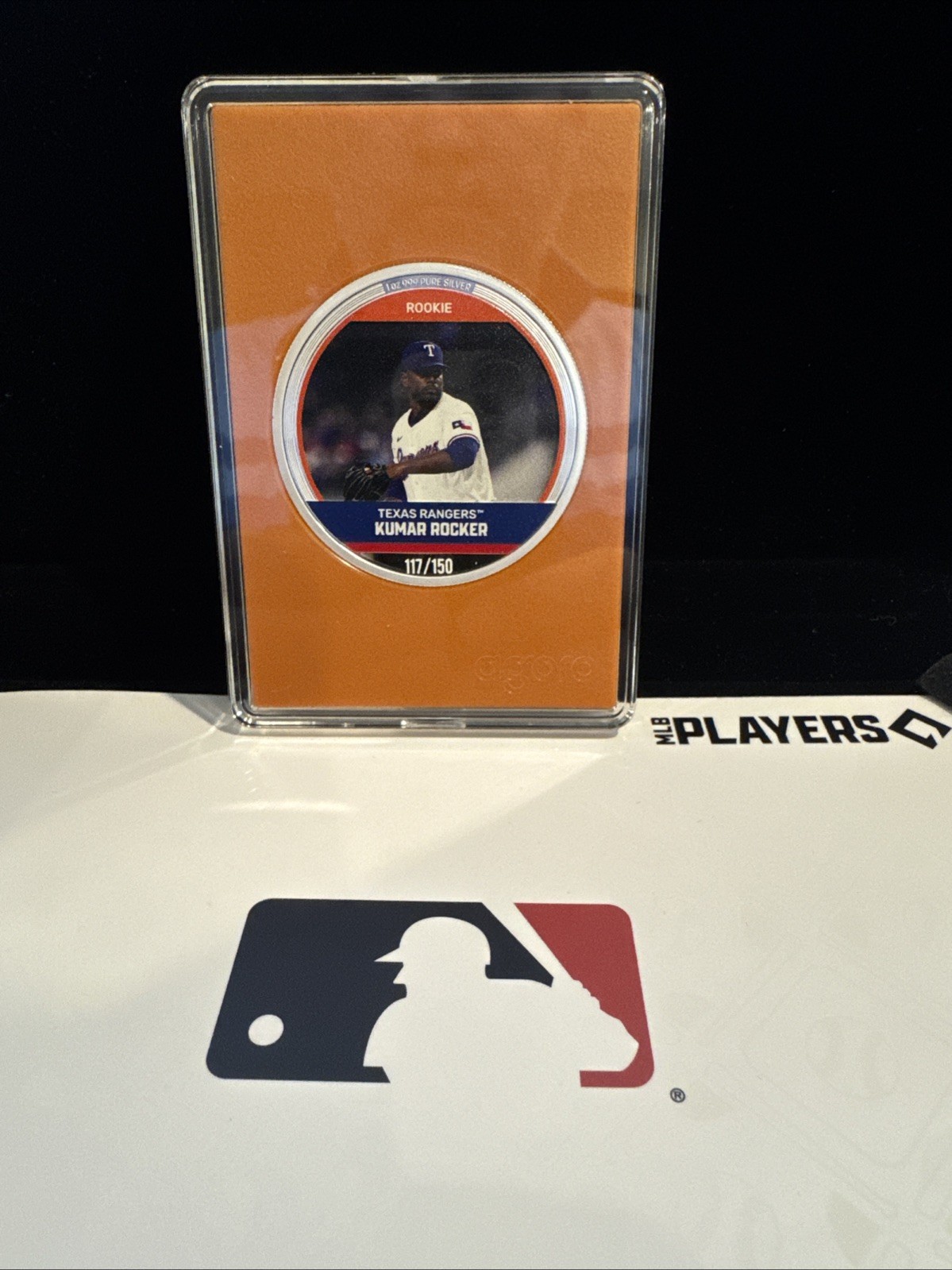 Kumar Rocker 1oz Silver Coin 2025 Agoro MLB Trading Coin #117/150 Topaz Rangers