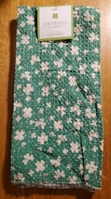 Storehouse St. Patrick's Day Set of 2 Shamrocks    Clover Waffle Kitchen Towels