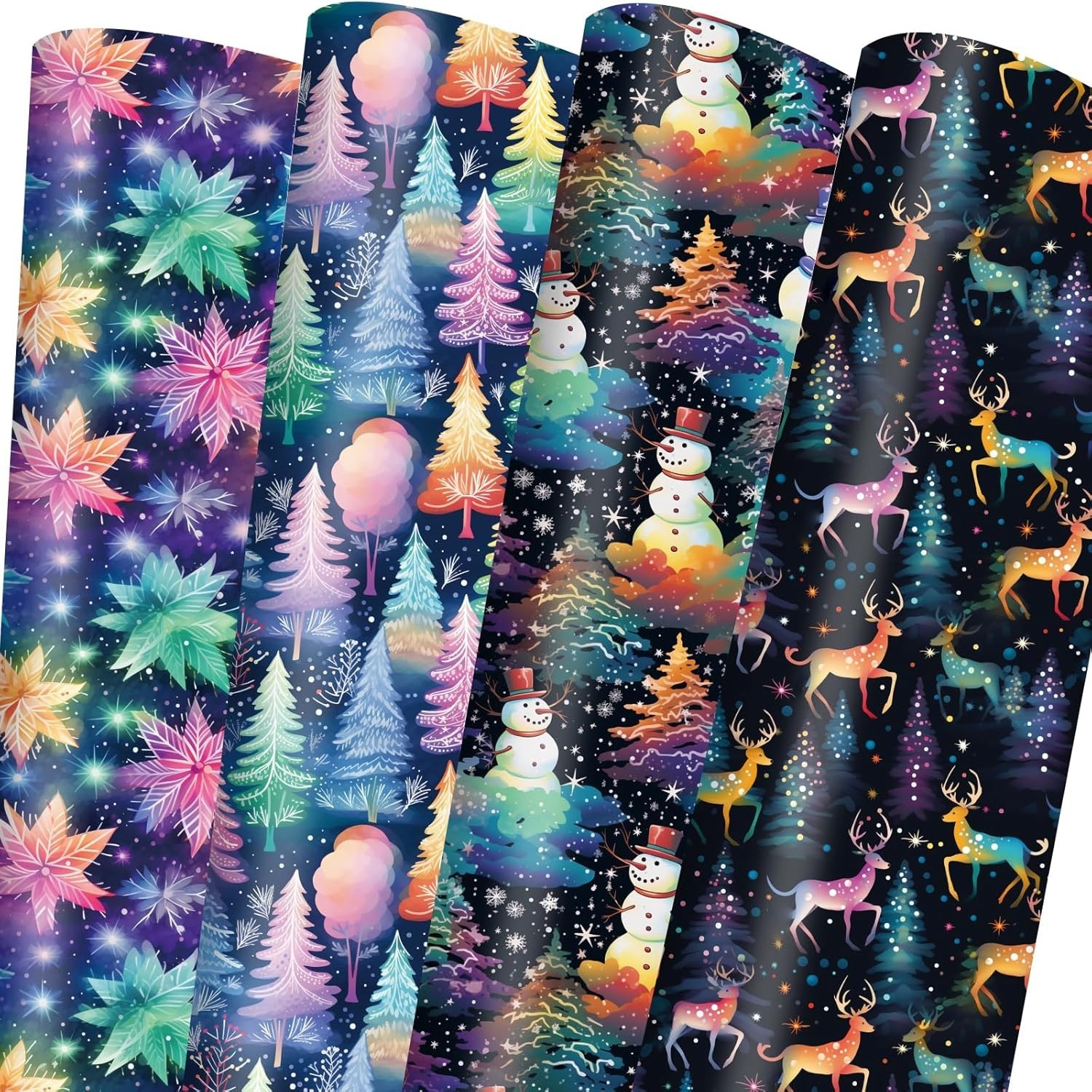 For Boys Girls Kids - Rainbow Xmas Gift Wrap