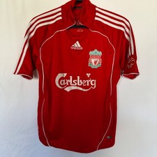 LIVERPOOL 2006/2008 HOME FOOTBALL KIT SHIRT SOCCER JERSEY RED LFC ADIDAS YOUTH L