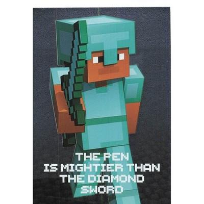 Panini TCG 11 The Pen is Mightier Than the Diamond Sword HERO CARD Minecraft 2