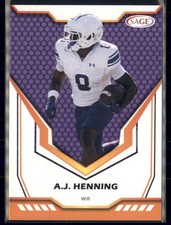 2024 SAGE HIT Low Series - A.J. Henning #55 (RC) Purple