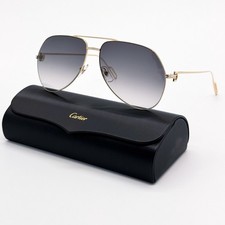 NEW CARTIER SUNGLASSES CT0110S 001 GOLD MEN EYEWEAR CARTIER