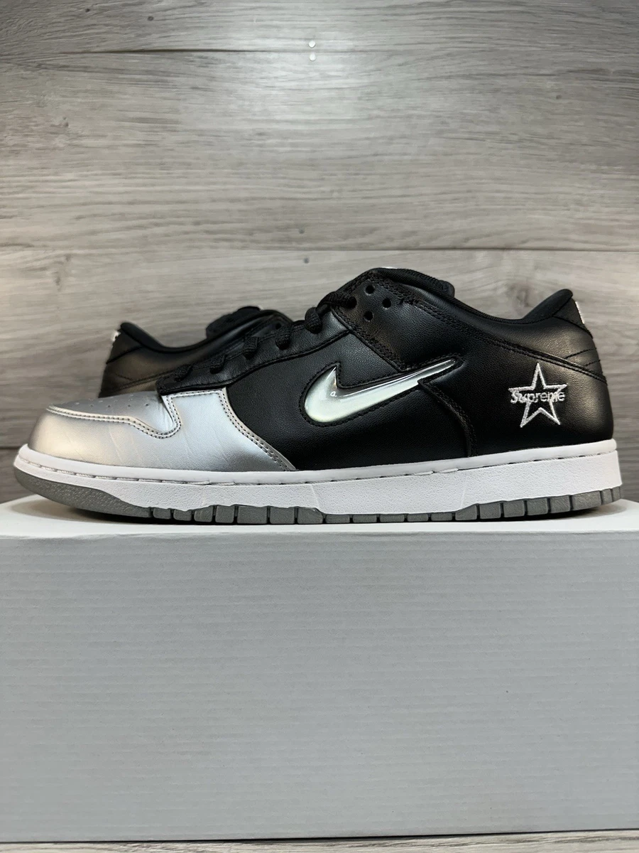Nike x supreme SB Dunk Low Pro シルバー/ブラック Buy Supreme x Nike Dunk SB Low QS 'Metallic Silver' - CK3480 001