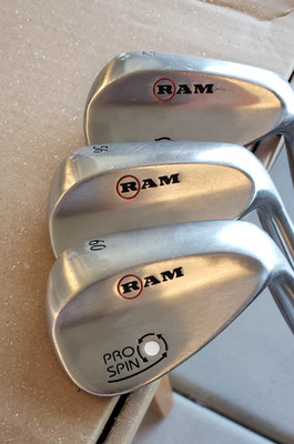 Ram Golf Pro Spin 3 Wedge Set - 52° Gap, 56° Sand, 60° Lob Near