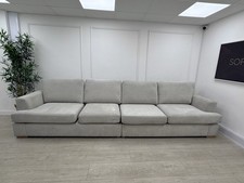 DFS Freya 6 Seater Sofa In Silver Fabric