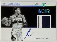 2019-20 Noir RUI HACHIMURA RC Auto Patch /99 Rookie Signed