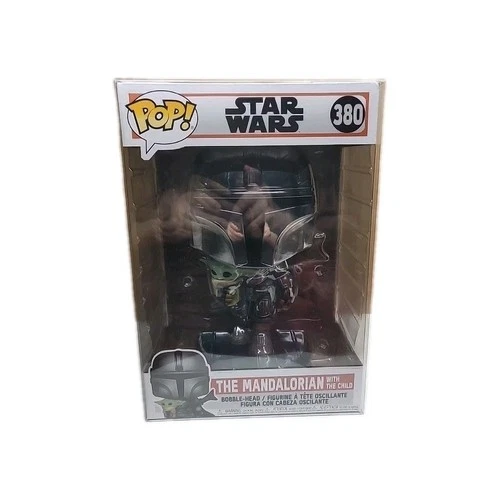 The Mandalorian with Child, Star Wars 10" Funko POP No. 380 In Pop Protector