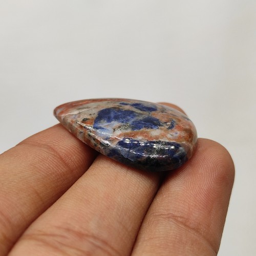 Designer multi blue sodalite cabochon smooth polished gemstone jewelry M7465 AU - Picture 3 of 5