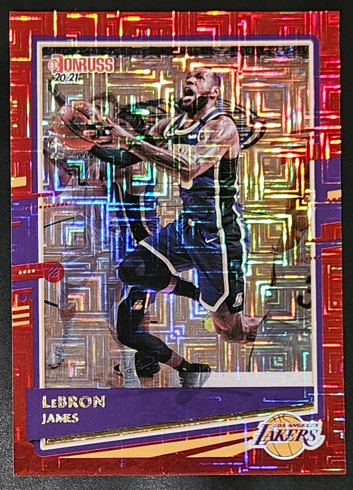 LeBron James 2020-21 Donruss CHOICE RED PARALLEL Insert Card (#'d 62/99)