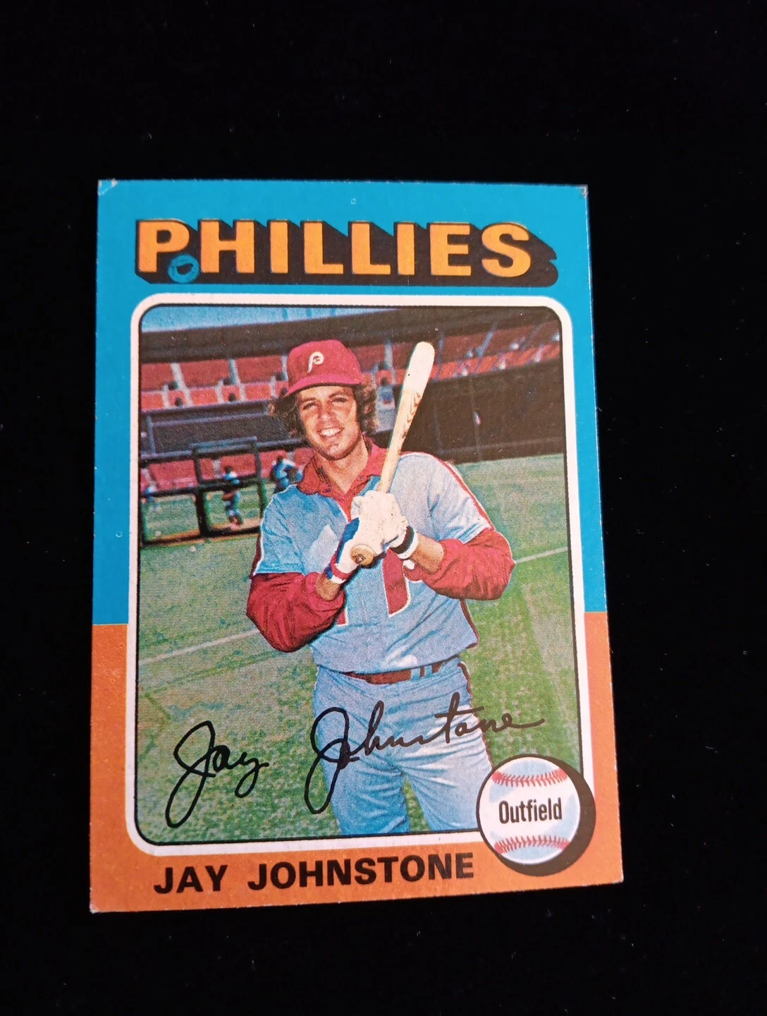 Jay Johnstone 1975 Topps Mini Baseball #242 MLB Philadelphia Phillies OF