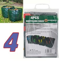 SET OF 4 GARDEN WASTE RECYCLING BAGS REFUSE SACKS HEAVY DUTY WITH HANDLES NEW