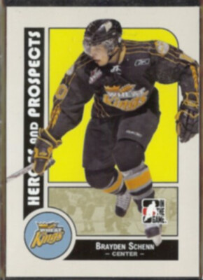 BRAYDEN SCHENN 2008 In The Game Rookie #63.  WHEAT KINGS