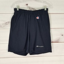 Vintage Champion Shorts Elastic Drawstring Mens Size L 36-38 Blue.