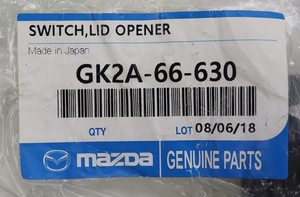 GK2A66630 Switch Lid Trunk Ope Mazda Genuine OEM Part for sale