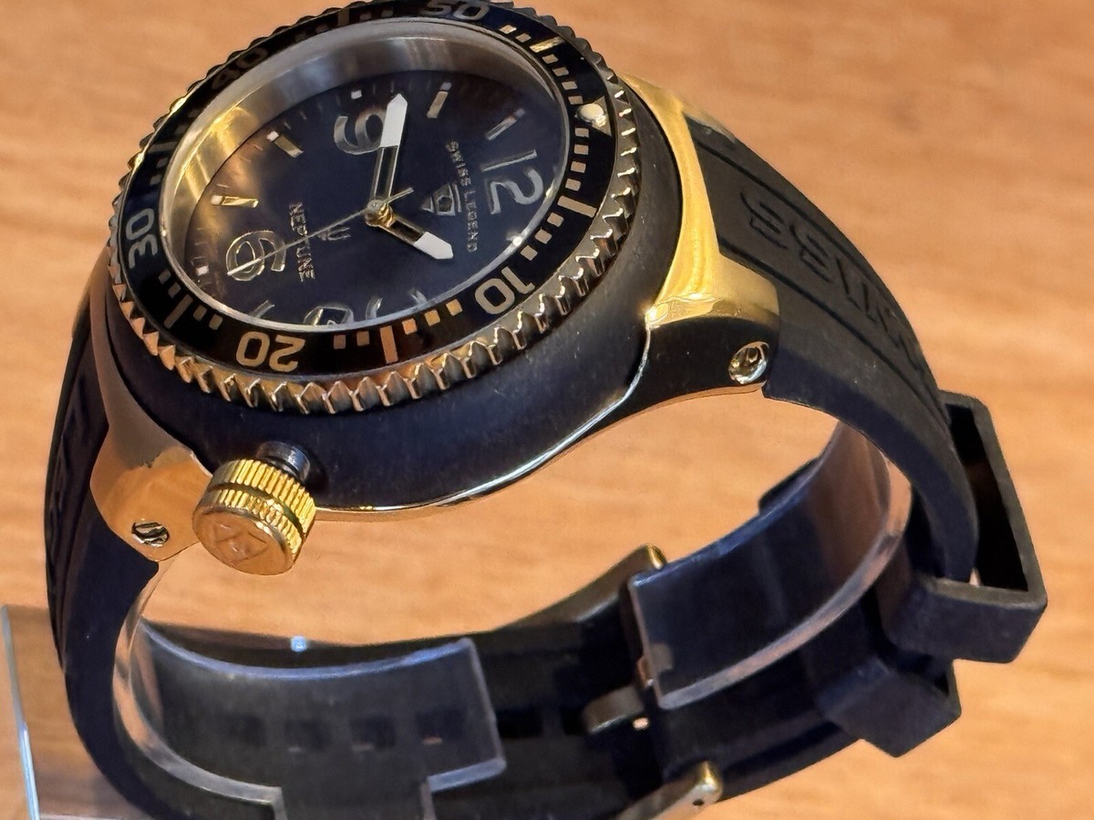 Swiss Legend Neptune Black and Gold Timepiece 53mm Swiss Legend Neptune Gold Men main image 4