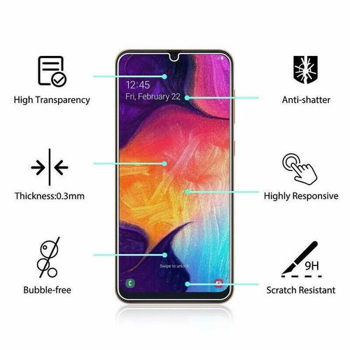 For Samsung Galaxy A53 A73 A20 A30 A22 S22 Ultra Tempered Glass Screen Protector - Photo 3 sur 13