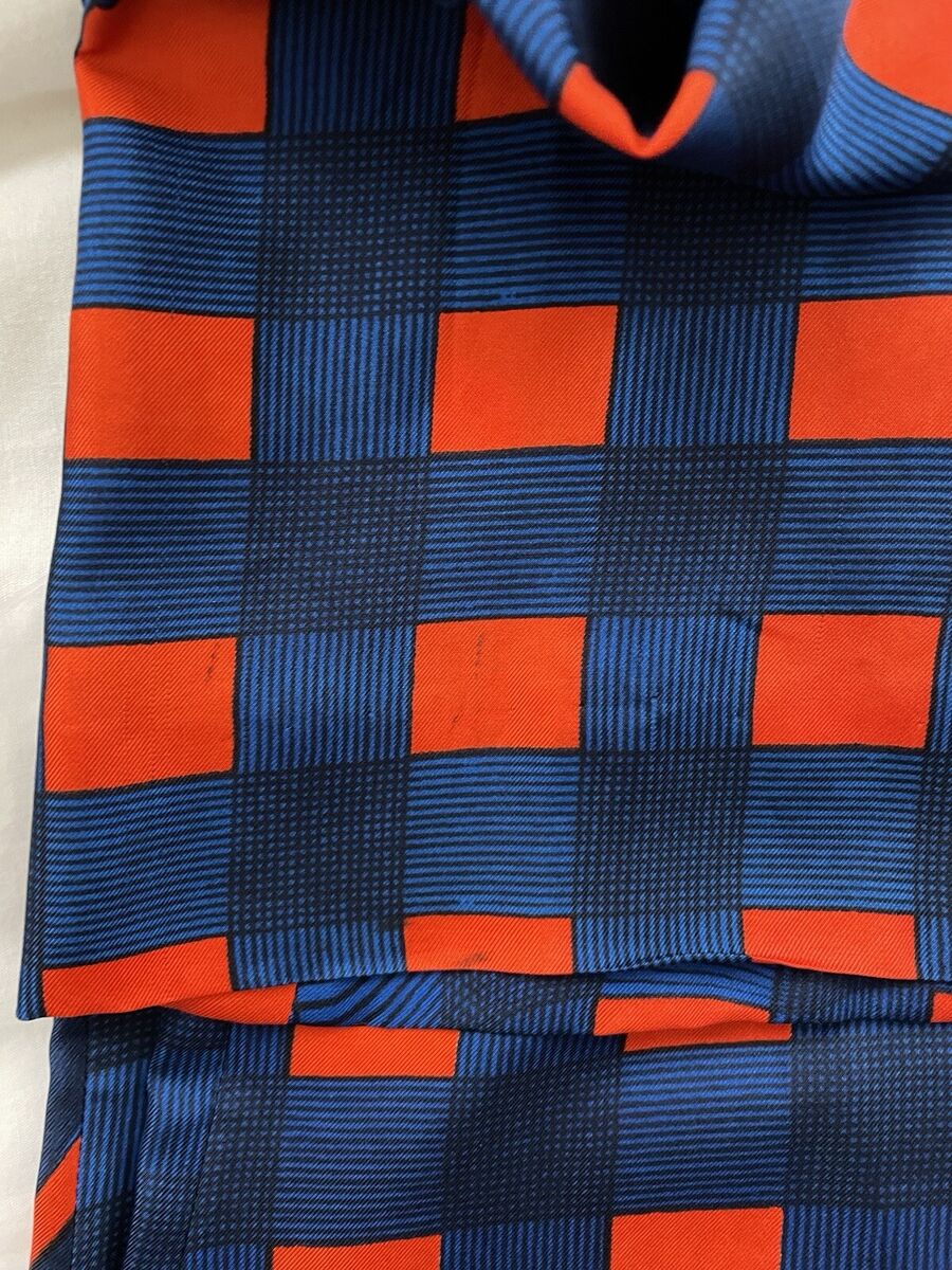 Prada Vintage Archive Spring 2008 Fairy Blue Red Wavy Plaid Prada Vintage Archive Spring 2008 Fairy Blue Red Wavy Plaid
