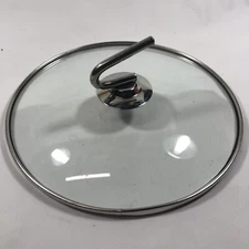Stainless Steel & Glass Pan Pot Lid Mondern No Inner Lip 8in OD