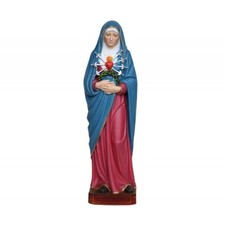 Statua della Madonna Addolorata in resina con occhi dipinti 41 cm Made in Italy