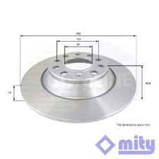Fits Audi A6 2004-2011 Brake Disc Rear Mity #1 4F0615601E