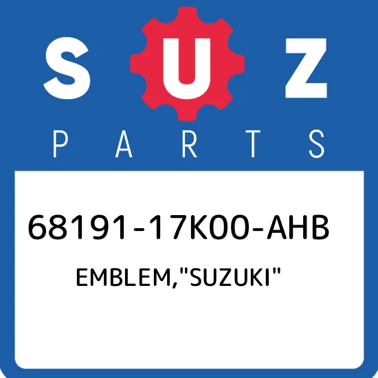 EMBLEM, "SUZUKI" (WHITE/BLACK)
