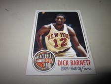 DICK BARNETT CUSTOM BASKETBALL HALL OF FAME 2024 CARD-HOF NEW YORK KNICKS