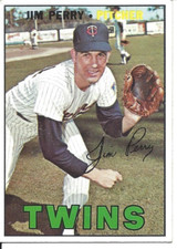 Vintage 1967 Topps #246 Jim Perry EC