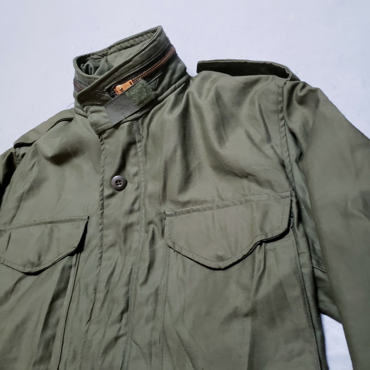 Vintage 80s Vietnam US Army Military M-65 Field Coat Jacket Sz X