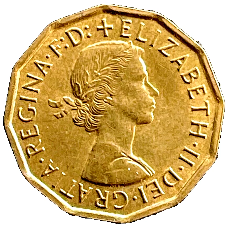 1963 Great Britain Coin 3 Pence KM# 900 Europe THREEPENCE Collectible old Coins - Image 2 of 3