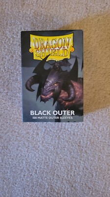 Matte Black Outer 100 ct Dragon Shield Standard Size, Unsealed but never used.